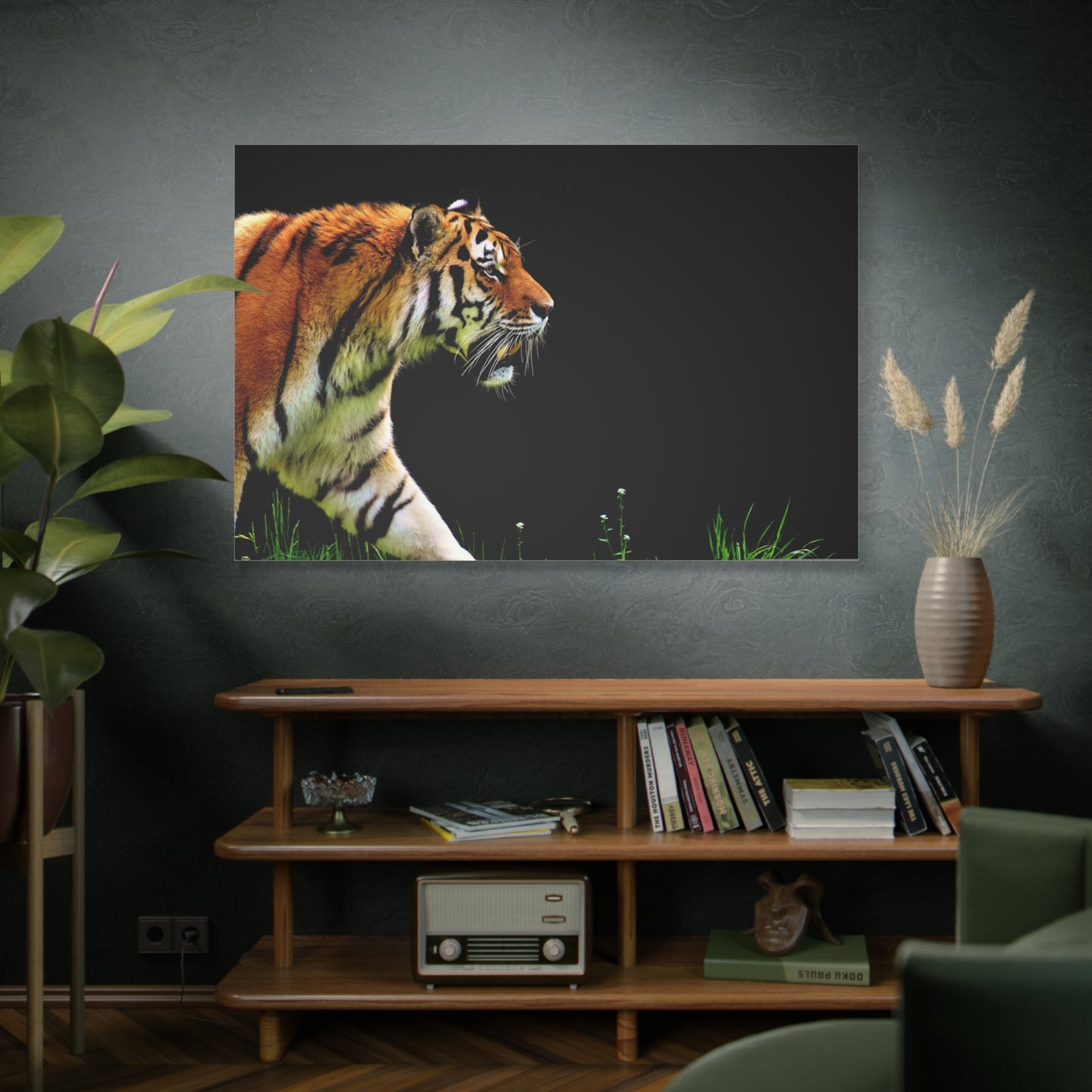 Fierce Tiger Canvas Wall Art – Power and Elegance of the Wild