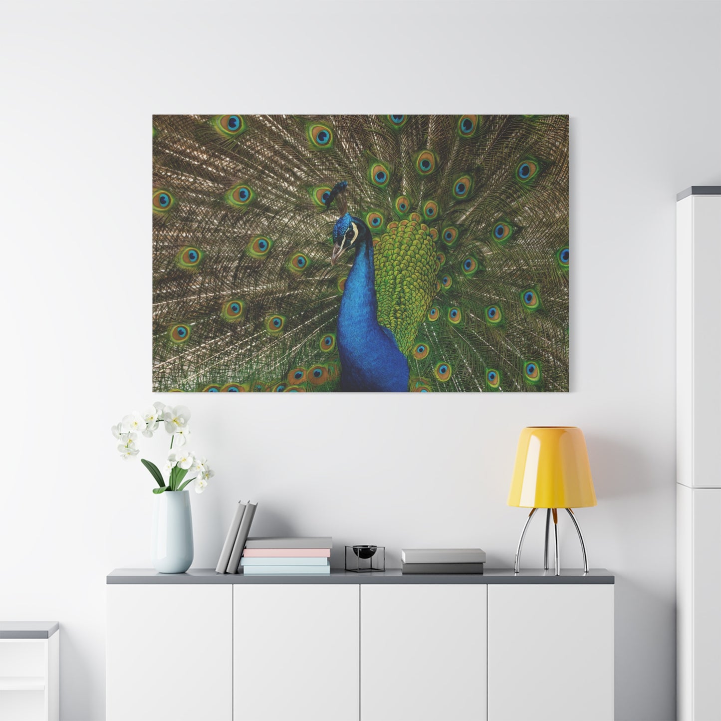 Exquisite Peacock Canvas Wall Art – Elegant Feather Wildlife Decor for Home & Office Spaces