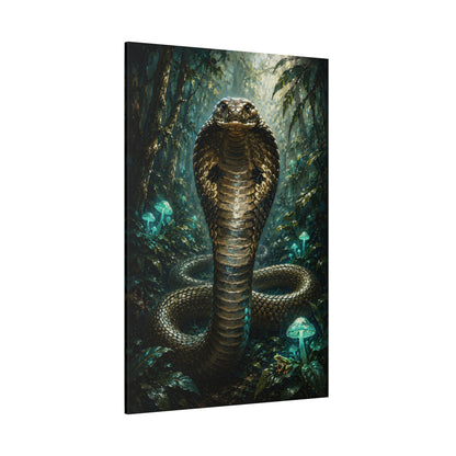 Enchanted Forest Cobra Wrapped Canvas Wall Art – Mystical Fantasy Painting Print - ART OF ROYALS