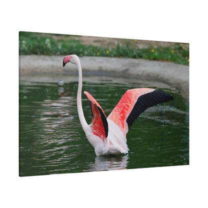 Elegant Flamingo Canvas Wall Art – Tropical Grace and Beauty