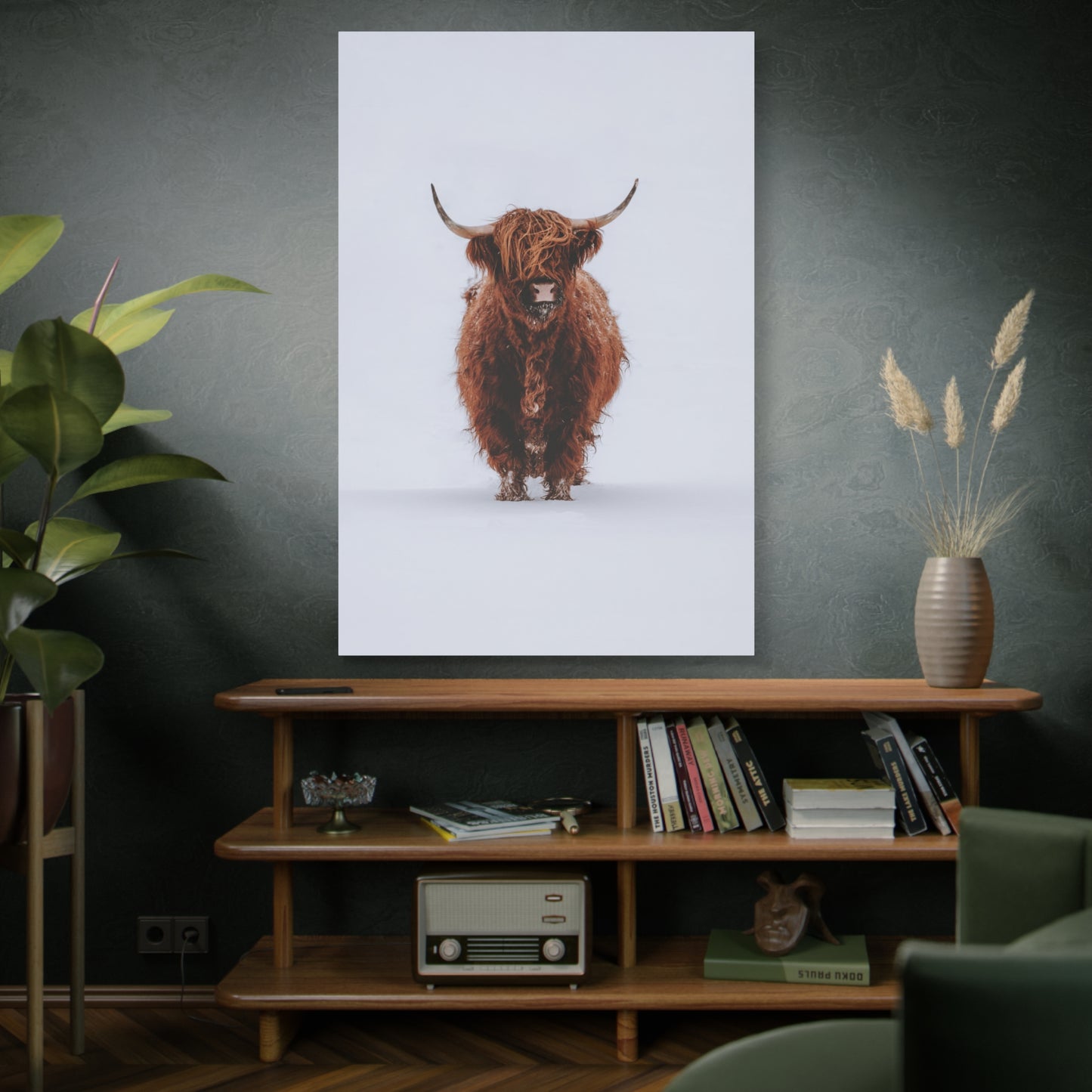 Winter Highland Cattle – Rustic Animal Photography Print