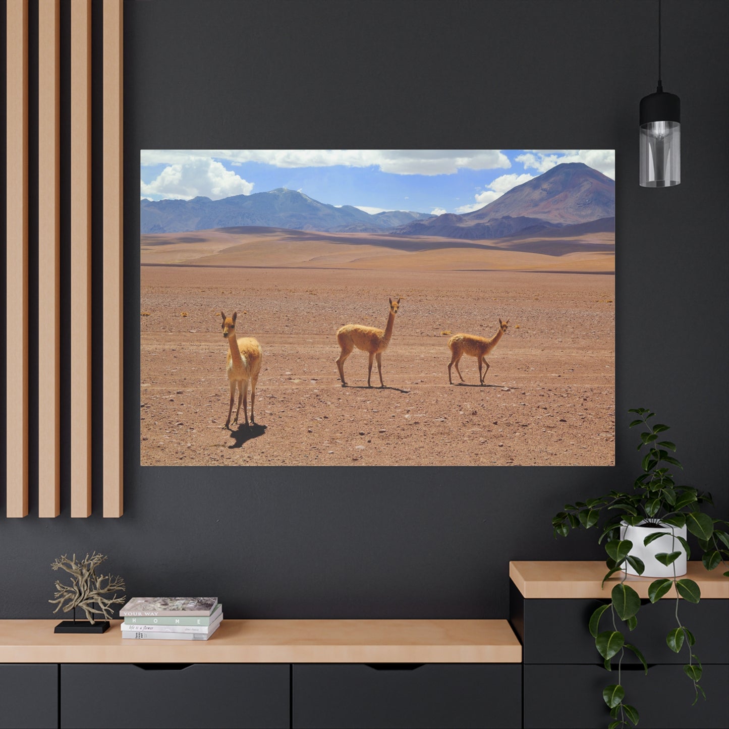 Majestic Guanaco Canvas Wall Art – Wildlife Elegance in the Wilds of Chile