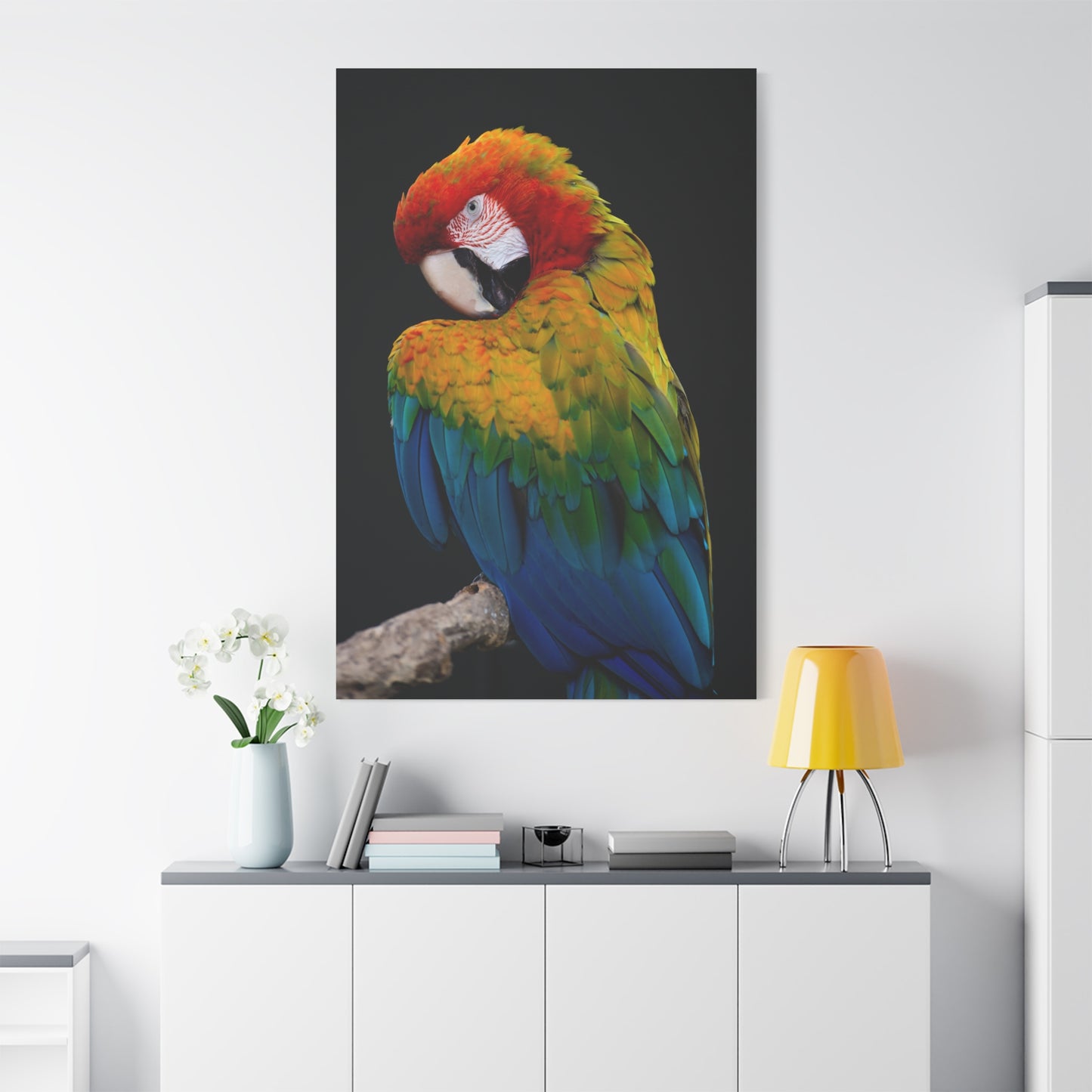 Macaw Parrot Canvas Wall Art – A Masterpiece for Bird Lovers