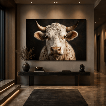 Speckled Cow Studio Portrait Wrapped Canvas Wall Art – Moody Farmhouse Photography Print - ART OF ROYALS