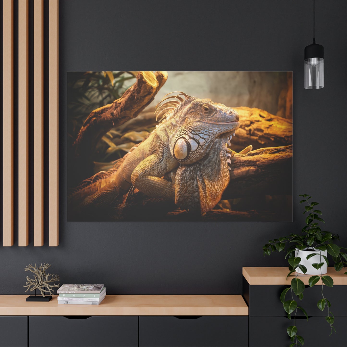 Scaly Lizard Canvas Wall Art – Exotic Reptile Print for Wildlife Enthusiasts and Nature Decor