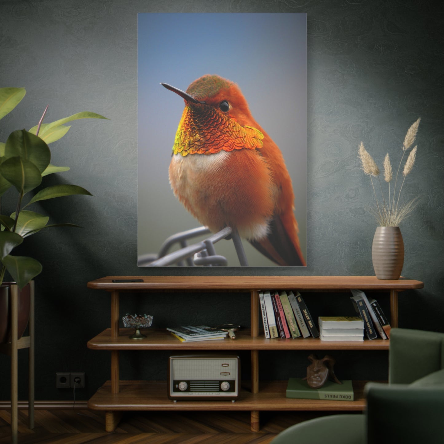 Vibrant Hummingbird Canvas Wall Art – Nature-Inspired Wildlife Decor for Home & Office Spaces