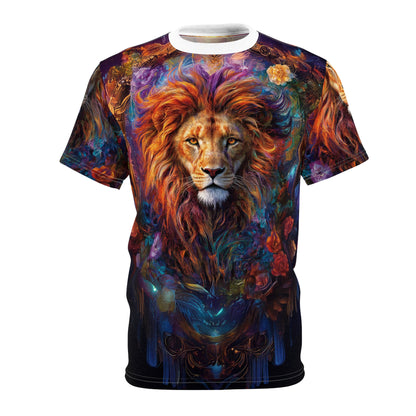 🌺 Floral Majesty Lion – Artistic Royal T-Shirt