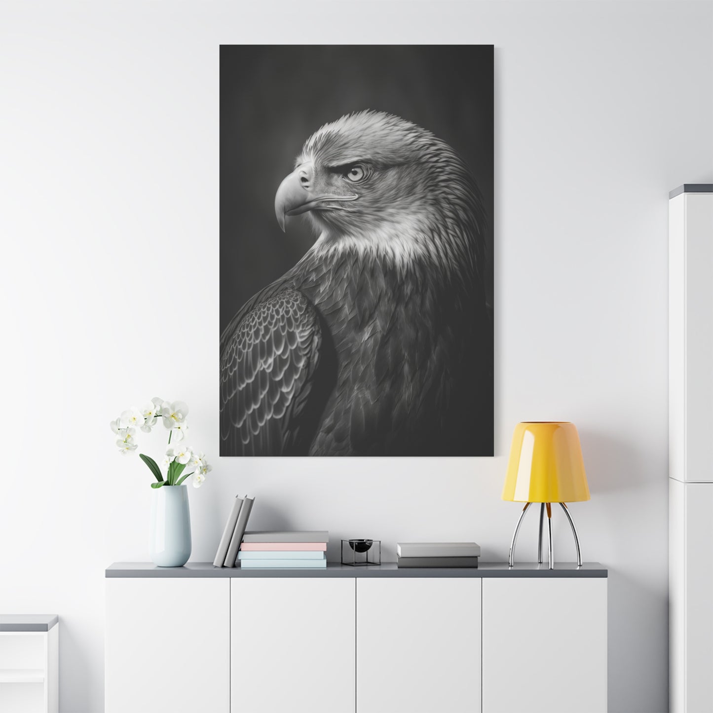 Fierce Hawk Canvas Wall Art – Stunning Wildlife Photography for Bold Spaces