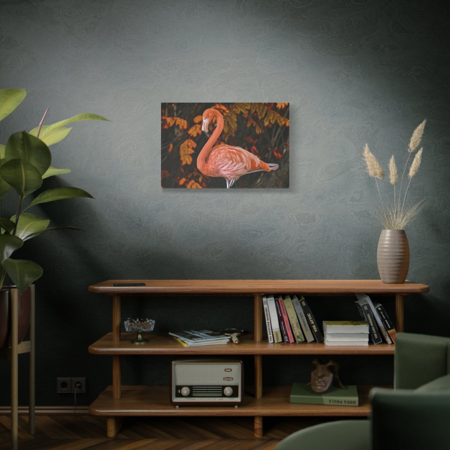 Elegant Flamingo Canvas Wall Art – Pink Bird Wildlife Decor for Modern Spaces