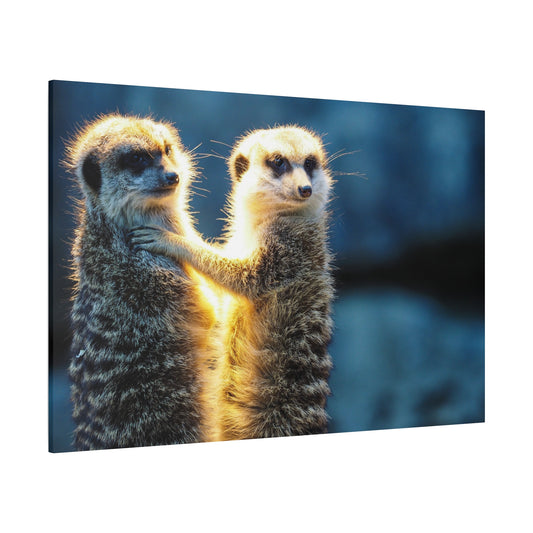 Curious Meerkat Canvas Wall Art – Adorable Wildlife Decor