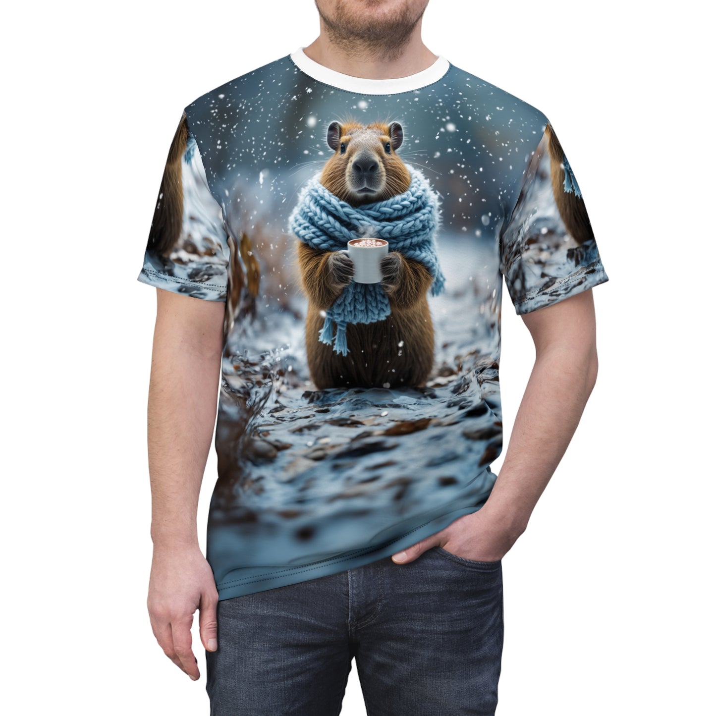 Winter Chill – Cozy Capybara T-Shirt