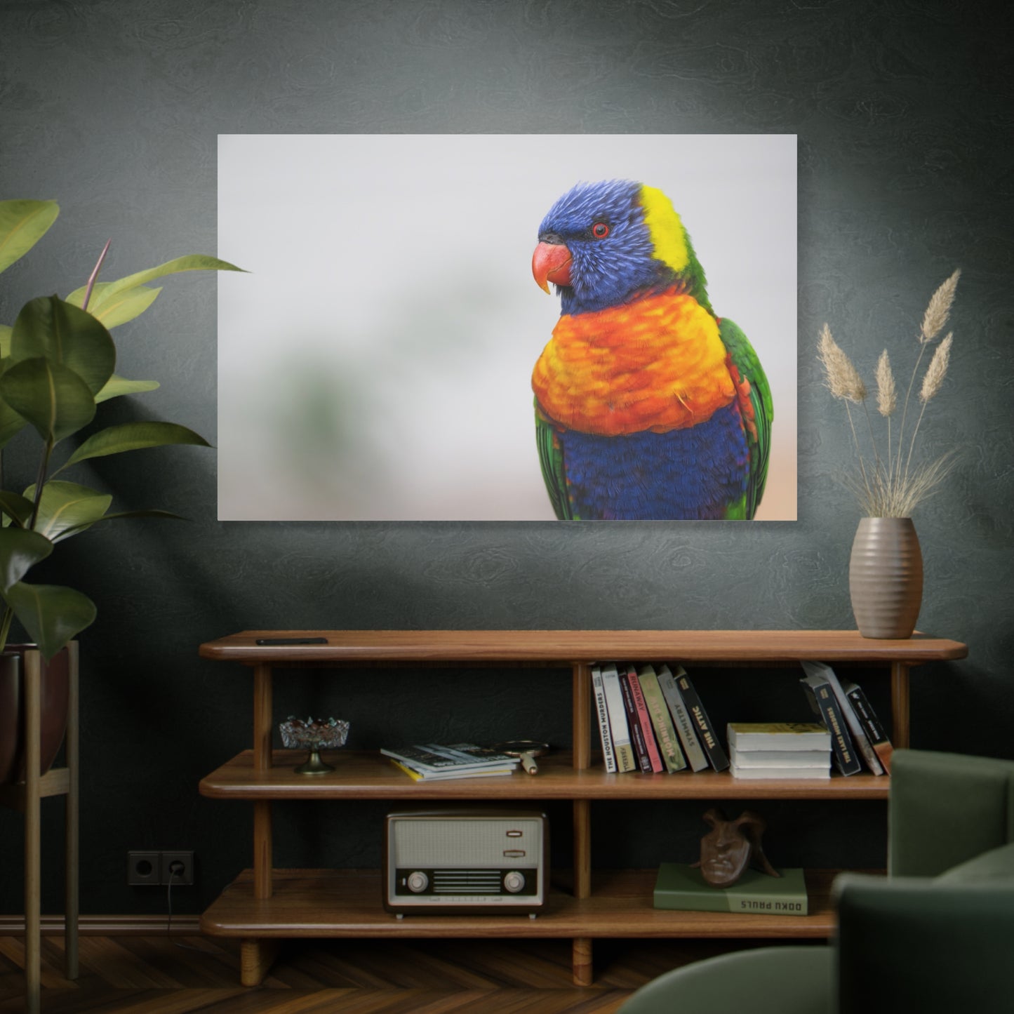 Radiant Rainbow Lorikeet Canvas Art – Tropical Beauty for Your Walls