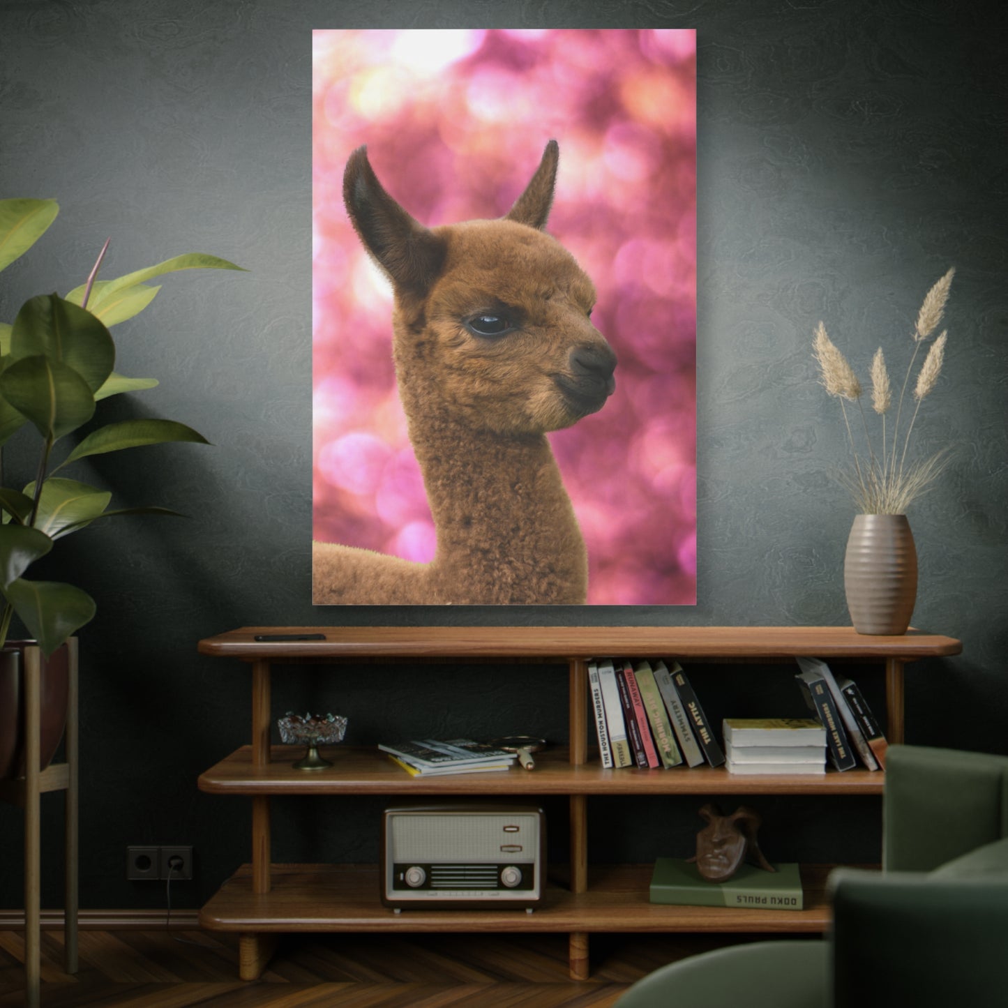 Adorable Alpaca Foal Canvas Wall Art – Nature’s Whimsical Charm