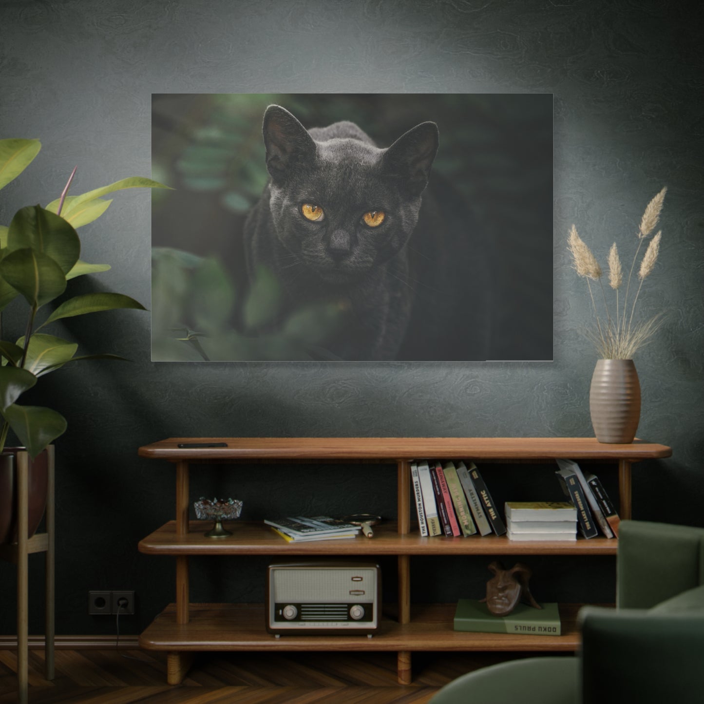 Enchanting Cat Eyes Canvas Wall Art – Mesmerizing Gaze of Grace