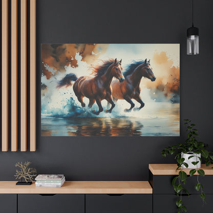 Wild Spirit – Dreamy Watercolor Horses in Motion