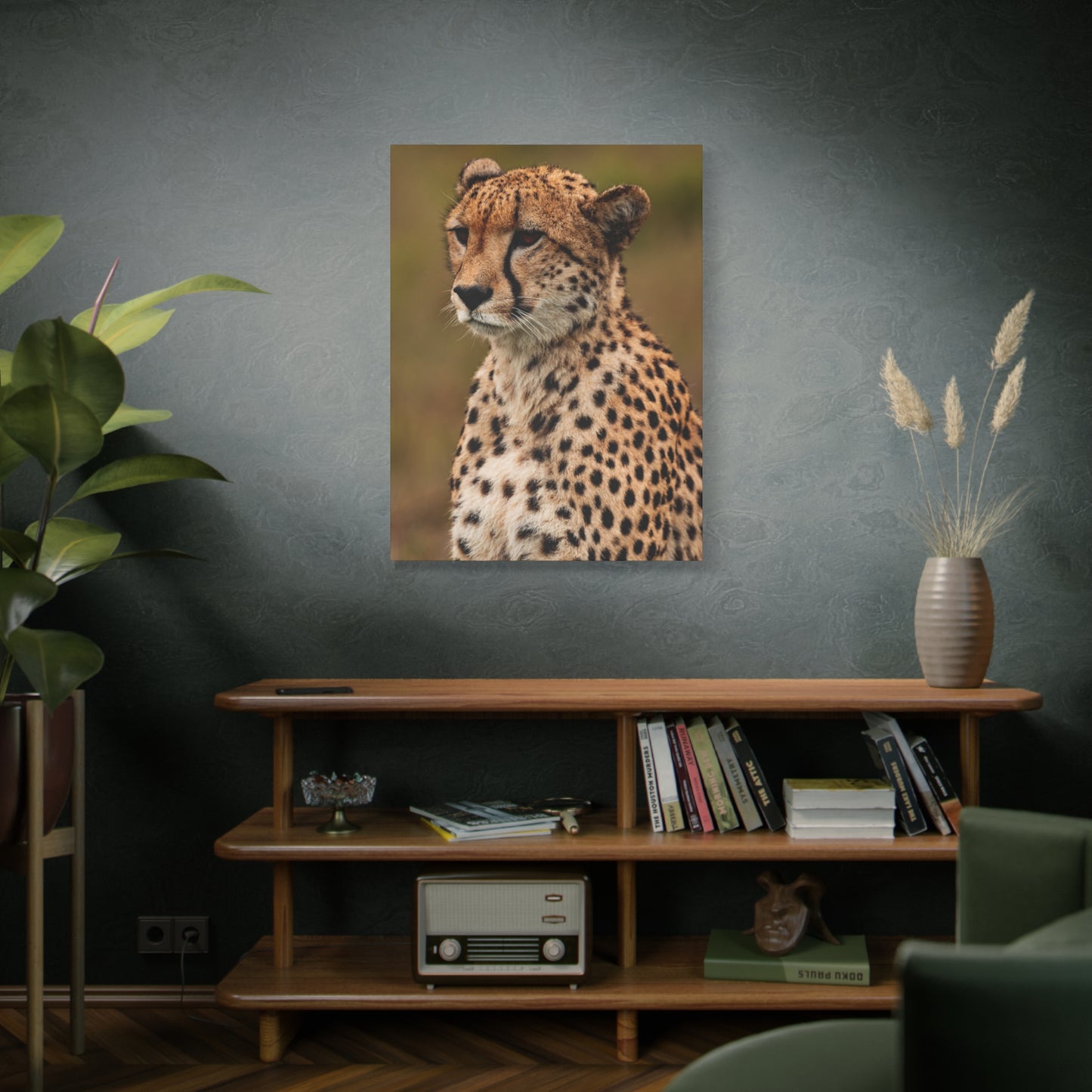 Savanna's Grace: Majestic Cheetah Canvas Wall Art