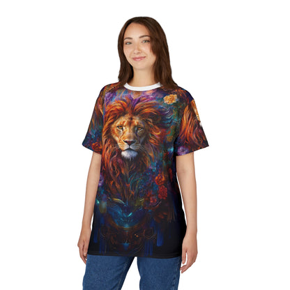 🌺 Floral Majesty Lion – Artistic Royal T-Shirt