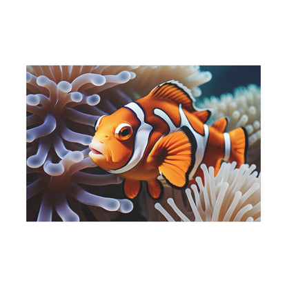 Vibrant Clownfish Canvas Wall Art - Ocean Inspired Marine Life Decor