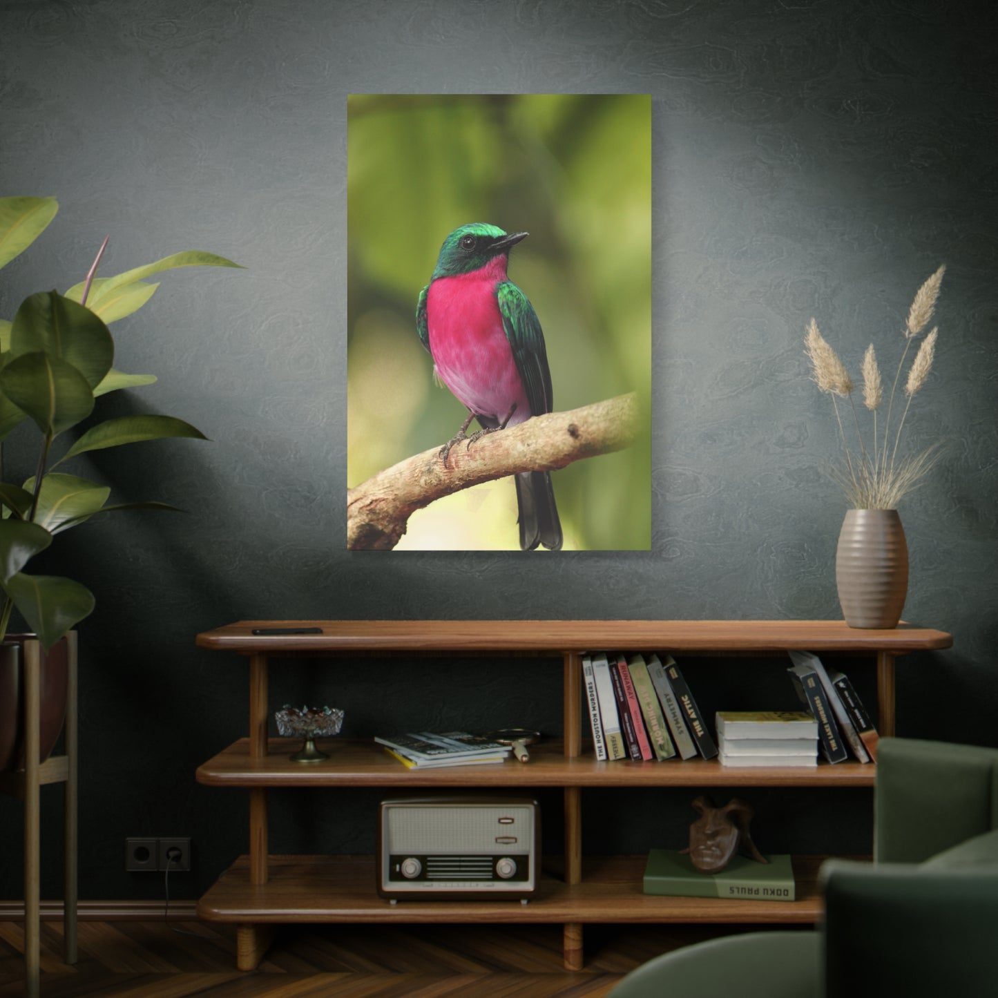 Charming Perched Bird Canvas Wall Art – Nature's Serenity in Every Detail