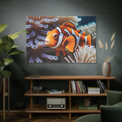 Vibrant Clownfish Canvas Wall Art - Ocean Inspired Marine Life Decor