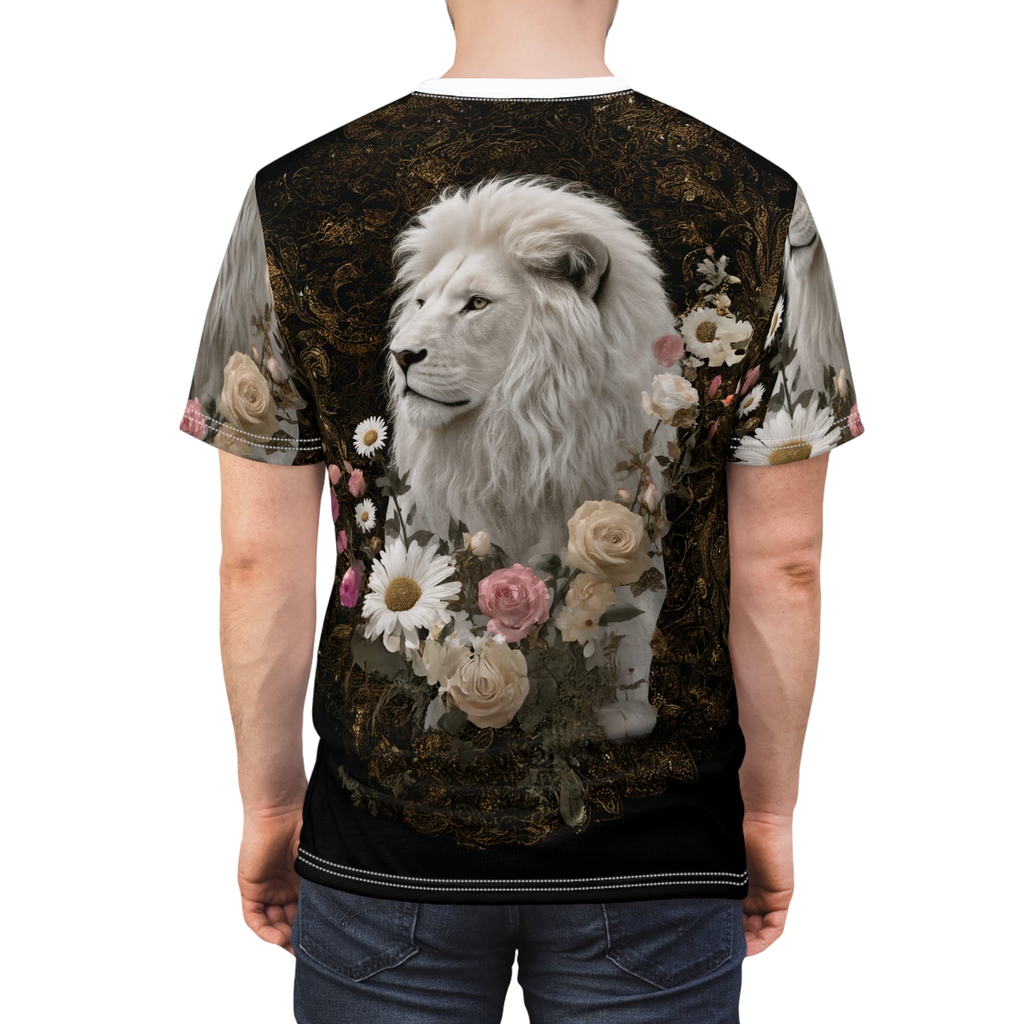 🕊️ Ivory Majesty Lion – Royal Grace T-Shirt
