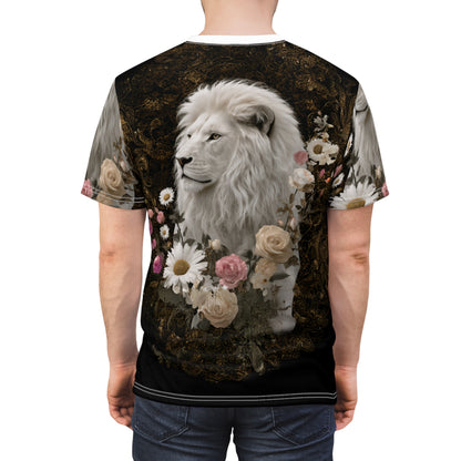 🕊️ Ivory Majesty Lion – Royal Grace T-Shirt