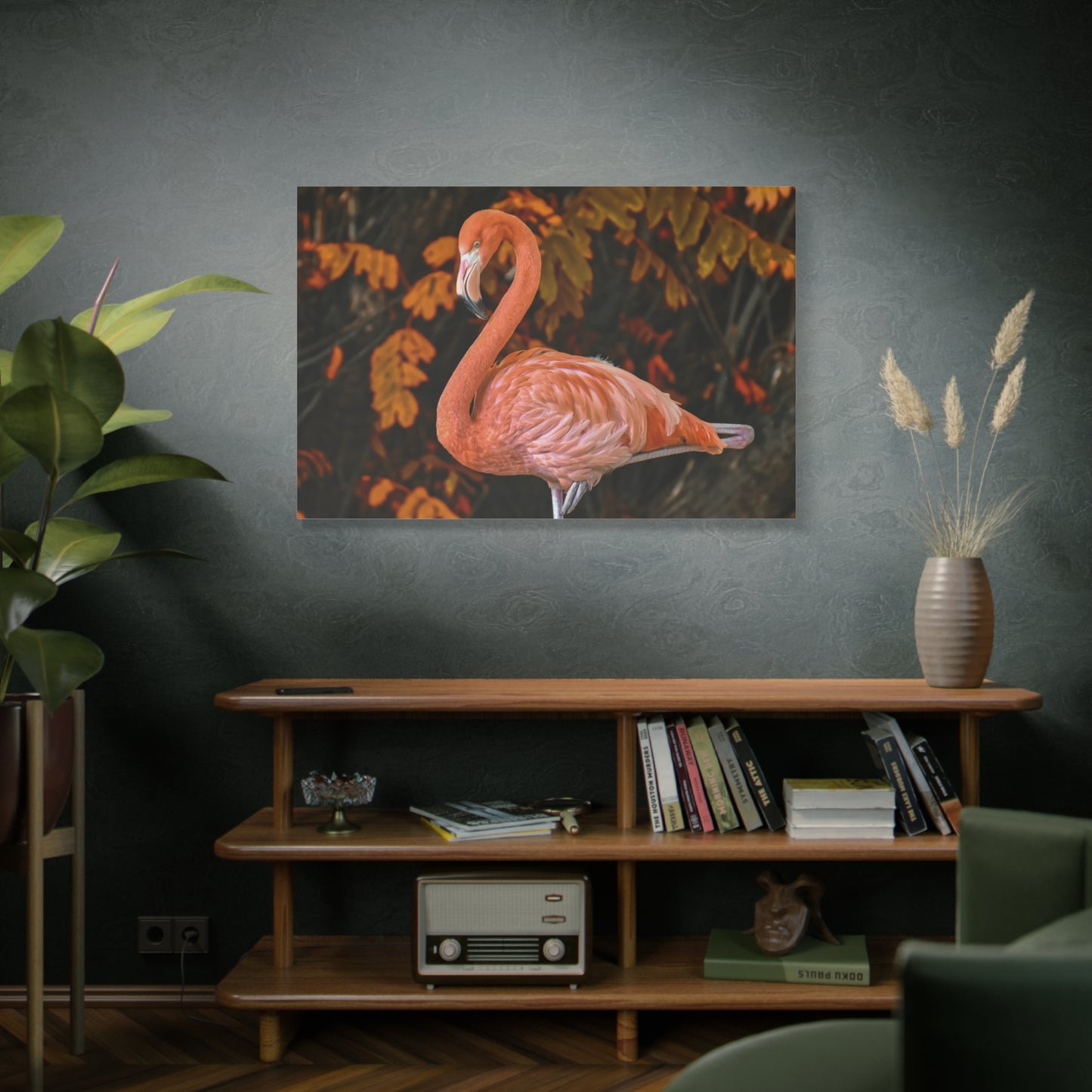 Elegant Flamingo Canvas Wall Art – Pink Bird Wildlife Decor for Modern Spaces