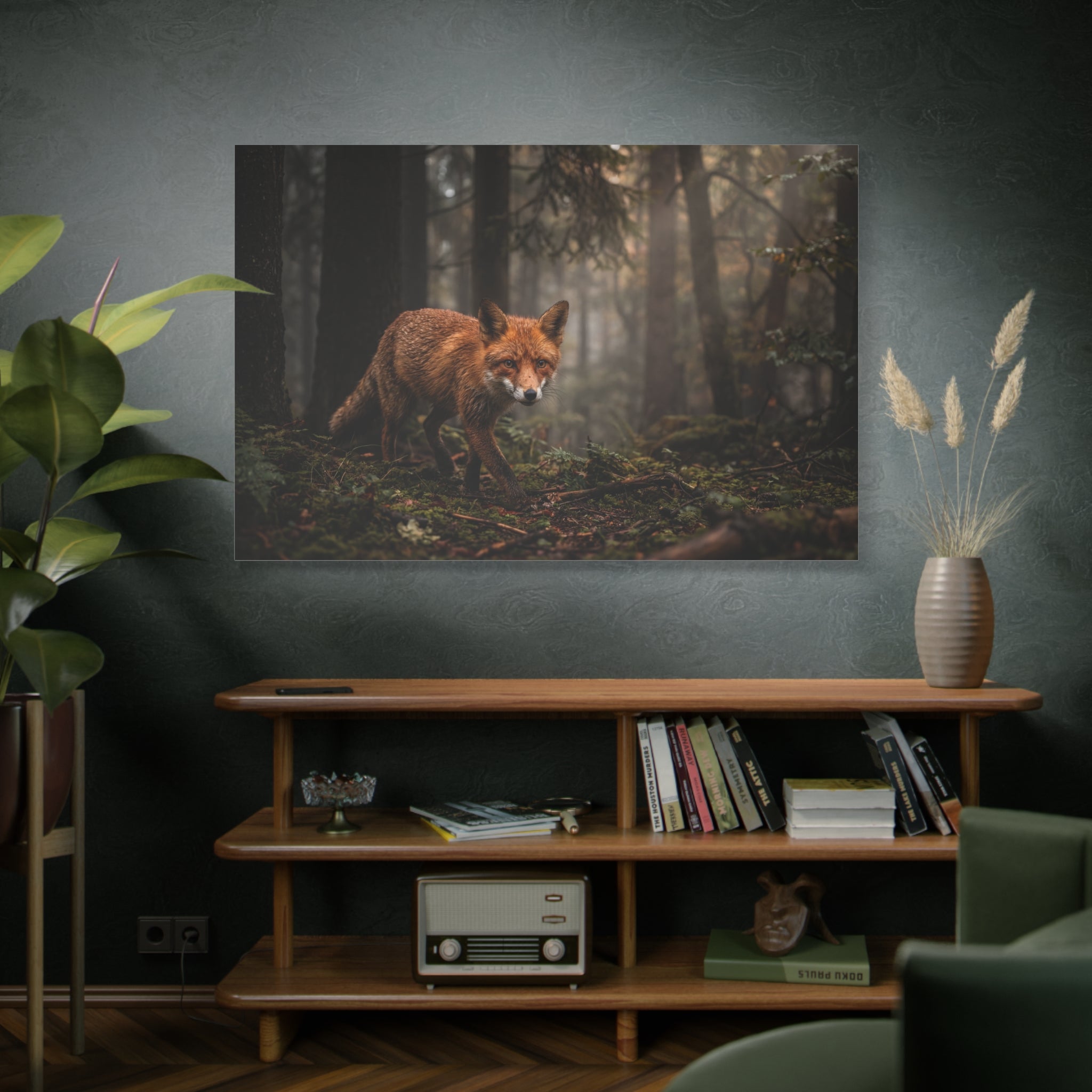 Silent Hunter – Fox in the Mist Canvas Wall Art