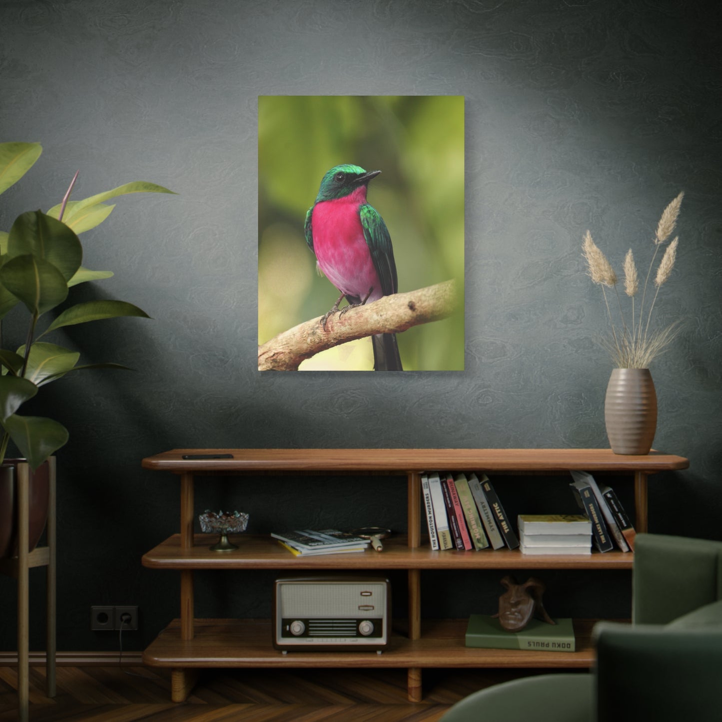 Charming Perched Bird Canvas Wall Art – Nature's Serenity in Every Detail