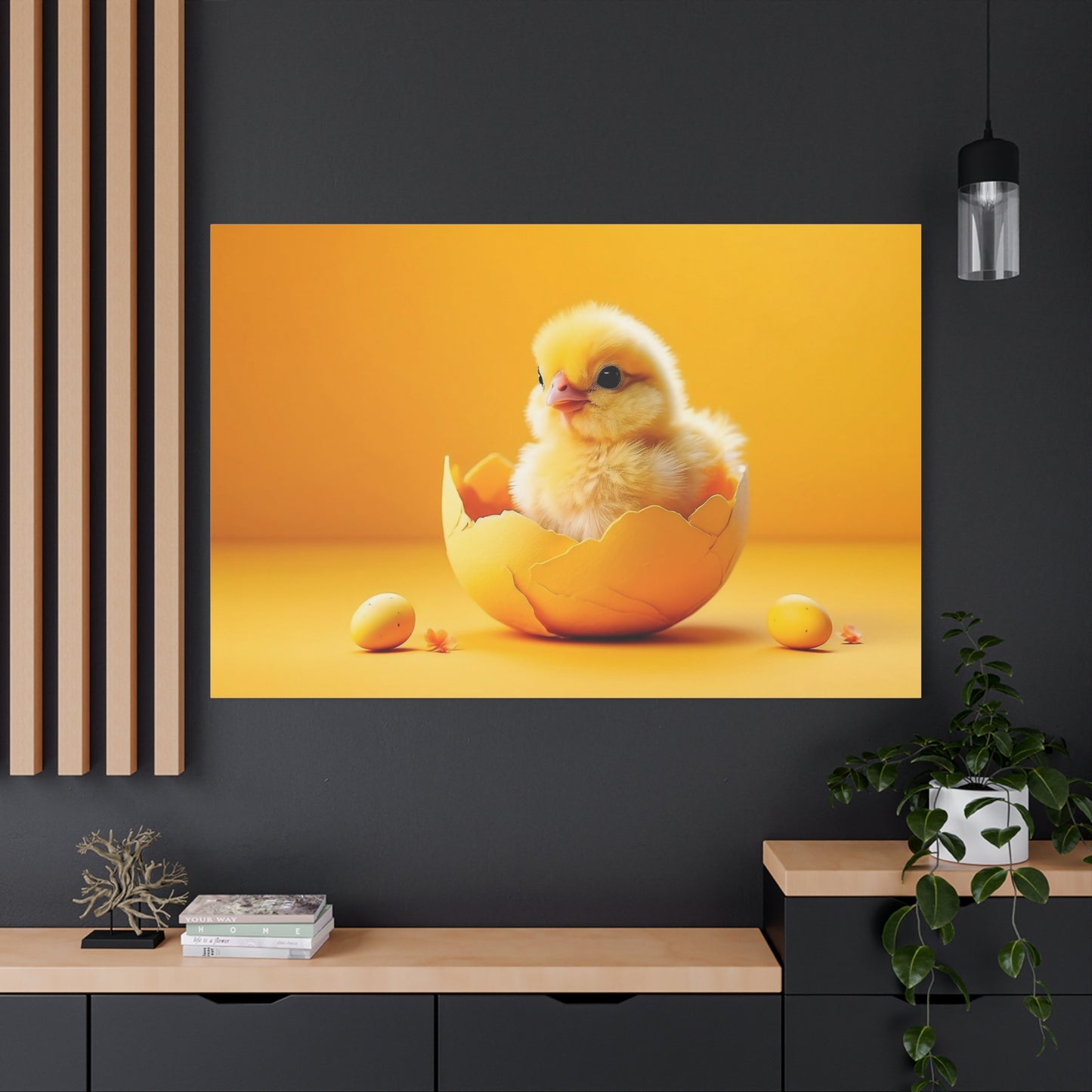 Charming Chicken Portrait Canvas Wall Art