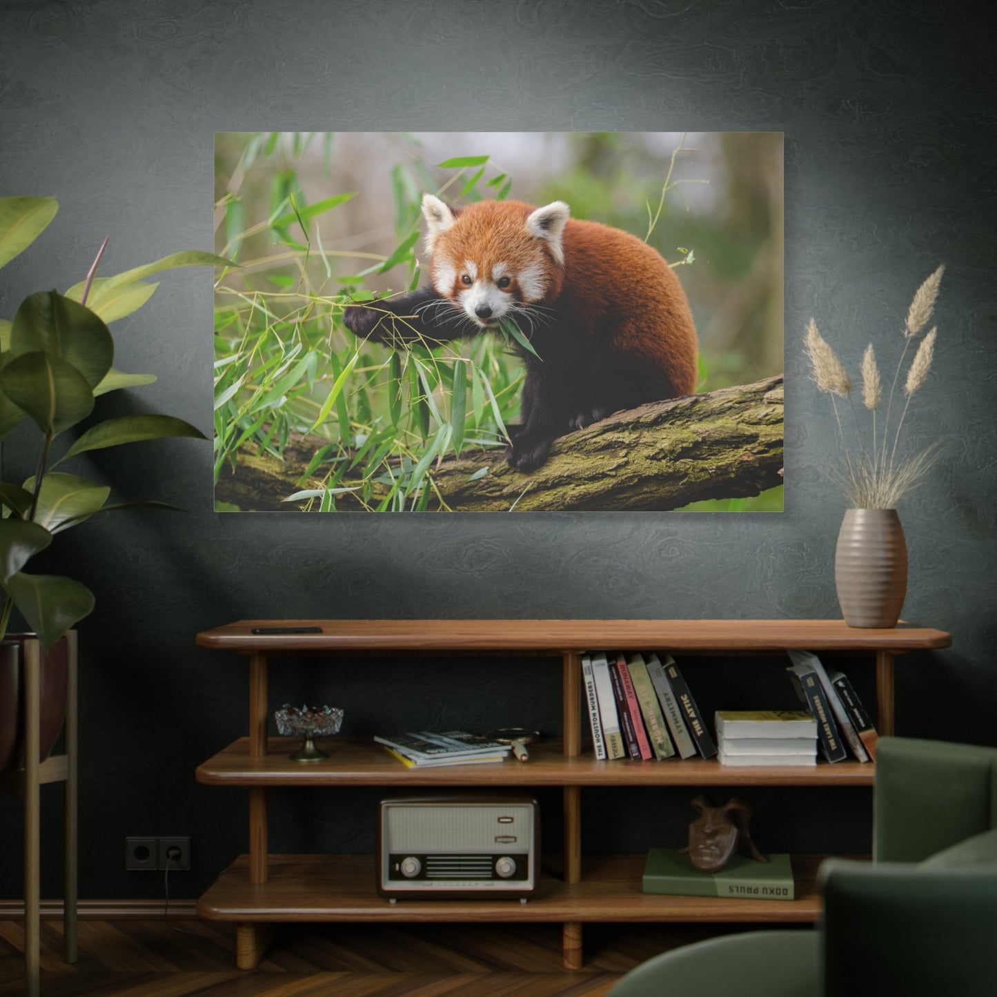 Adorable Red Panda Canvas Wall Art – Nature’s Charm and Elegance