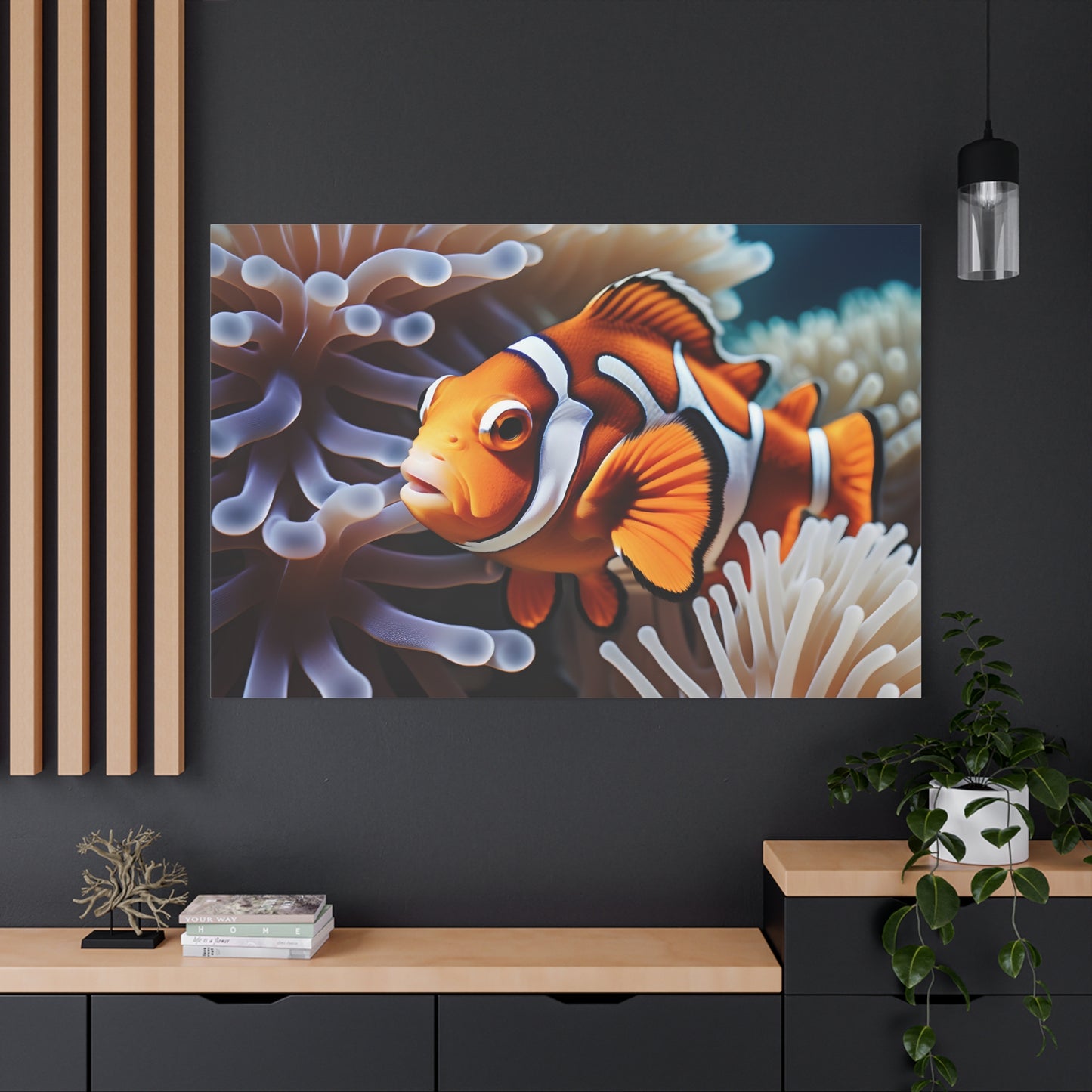 Vibrant Clownfish Canvas Wall Art - Ocean Inspired Marine Life Decor