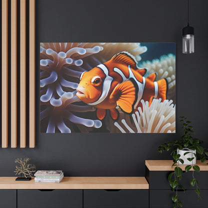 Vibrant Clownfish Canvas Wall Art - Ocean Inspired Marine Life Decor