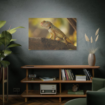 Garden Lizard Canvas Wall Art – Nature’s Serenity on Display