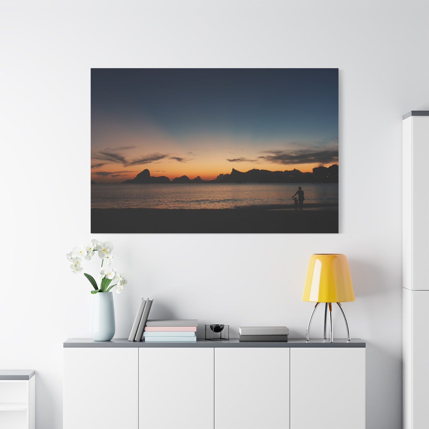 Ocean Sunset Serenity – Silhouette Seascape