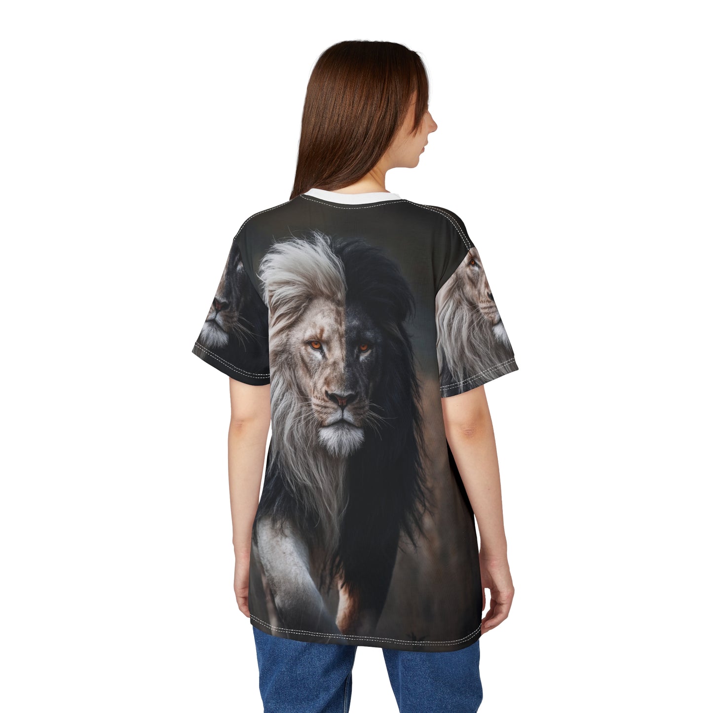 ⚫⚪ Dual Majesty – Yin Yang Lion T-Shirt