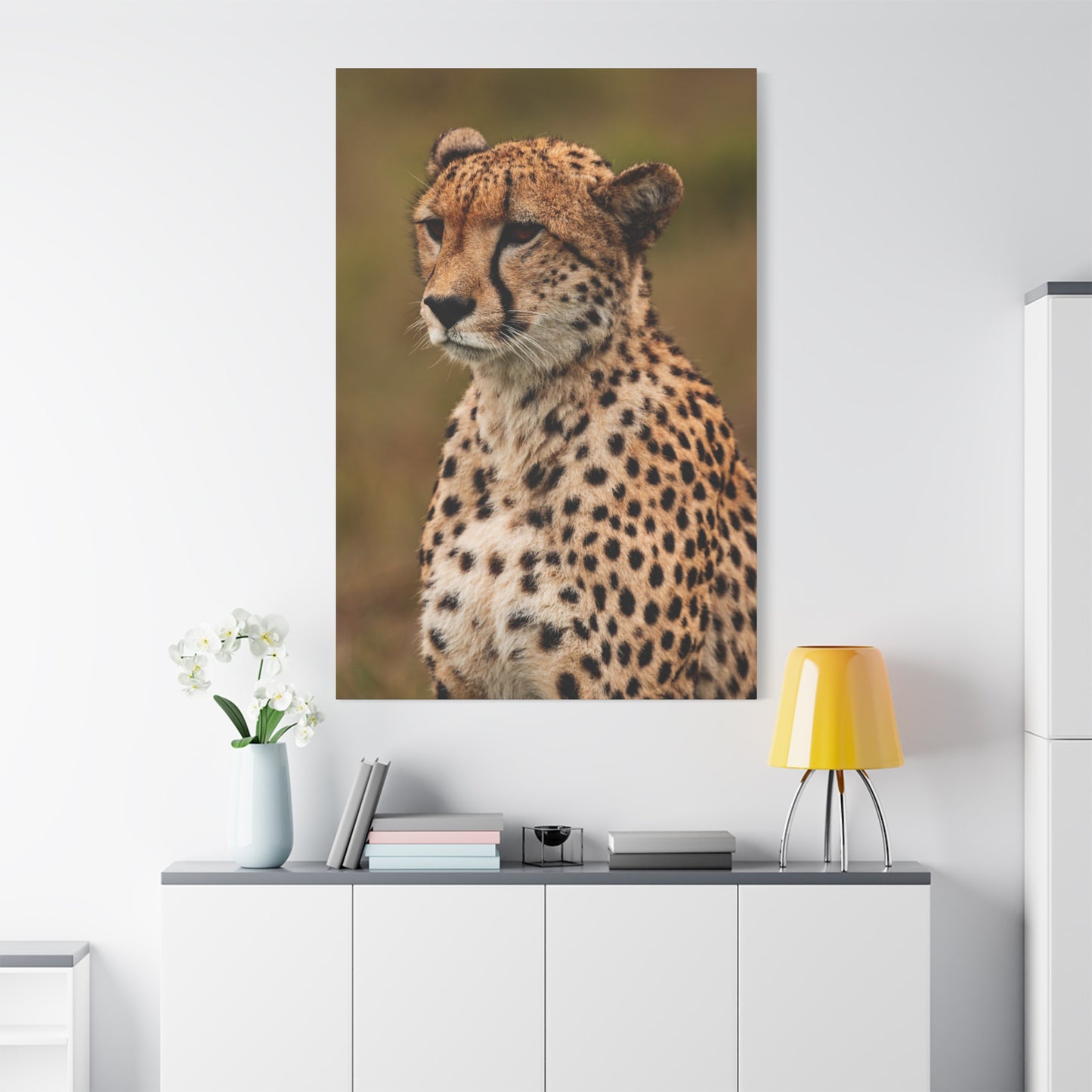 Savanna's Grace: Majestic Cheetah Canvas Wall Art