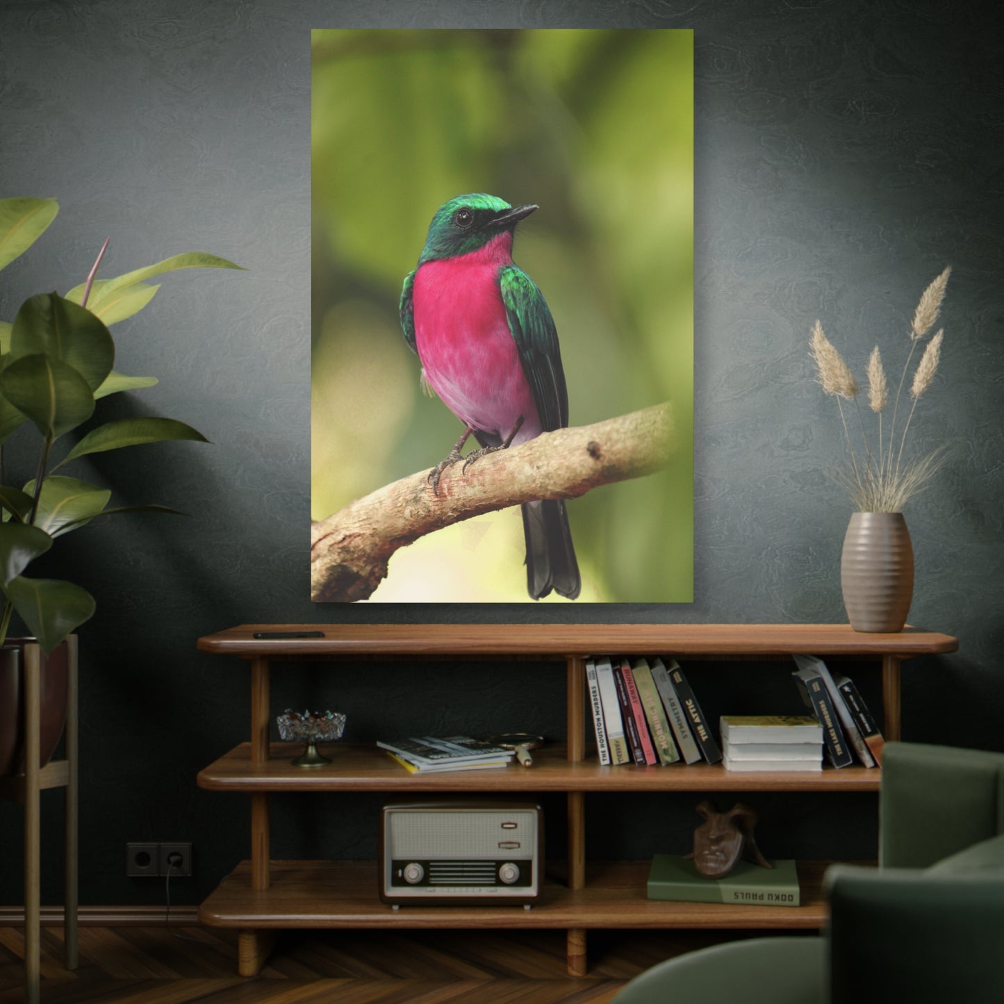 Charming Perched Bird Canvas Wall Art – Nature's Serenity in Every Detail