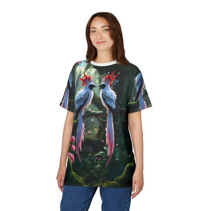 Enchanted Royal Birds – Jewel Crowned Fantasy T-Shirt