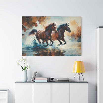 Wild Spirit – Dreamy Watercolor Horses in Motion