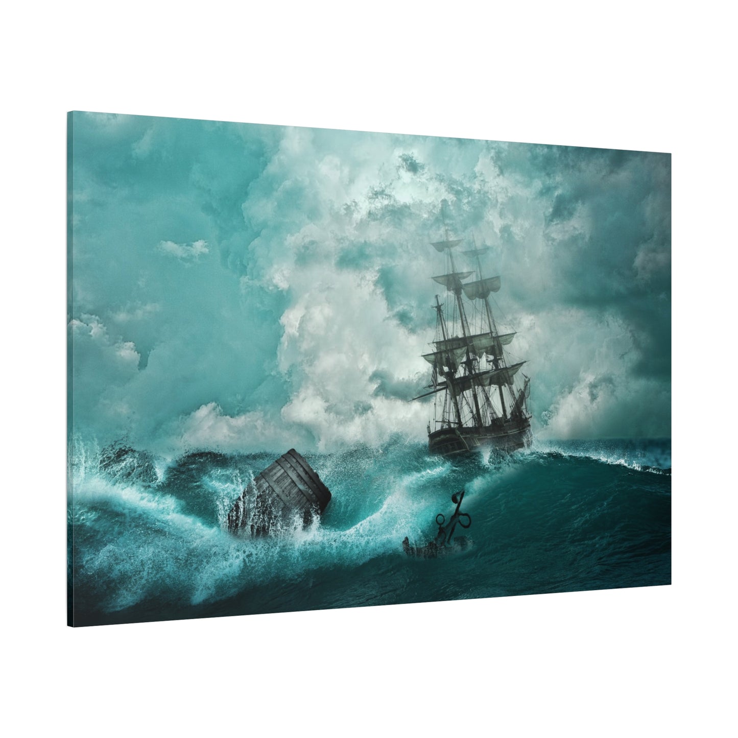 Lost at Sea – Mysterious Shipwreck Illustration