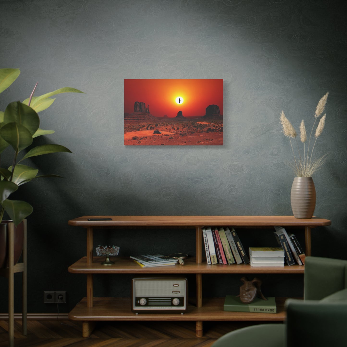 Mountain Sunset Canvas Wall Art – Tranquil Park Landscape