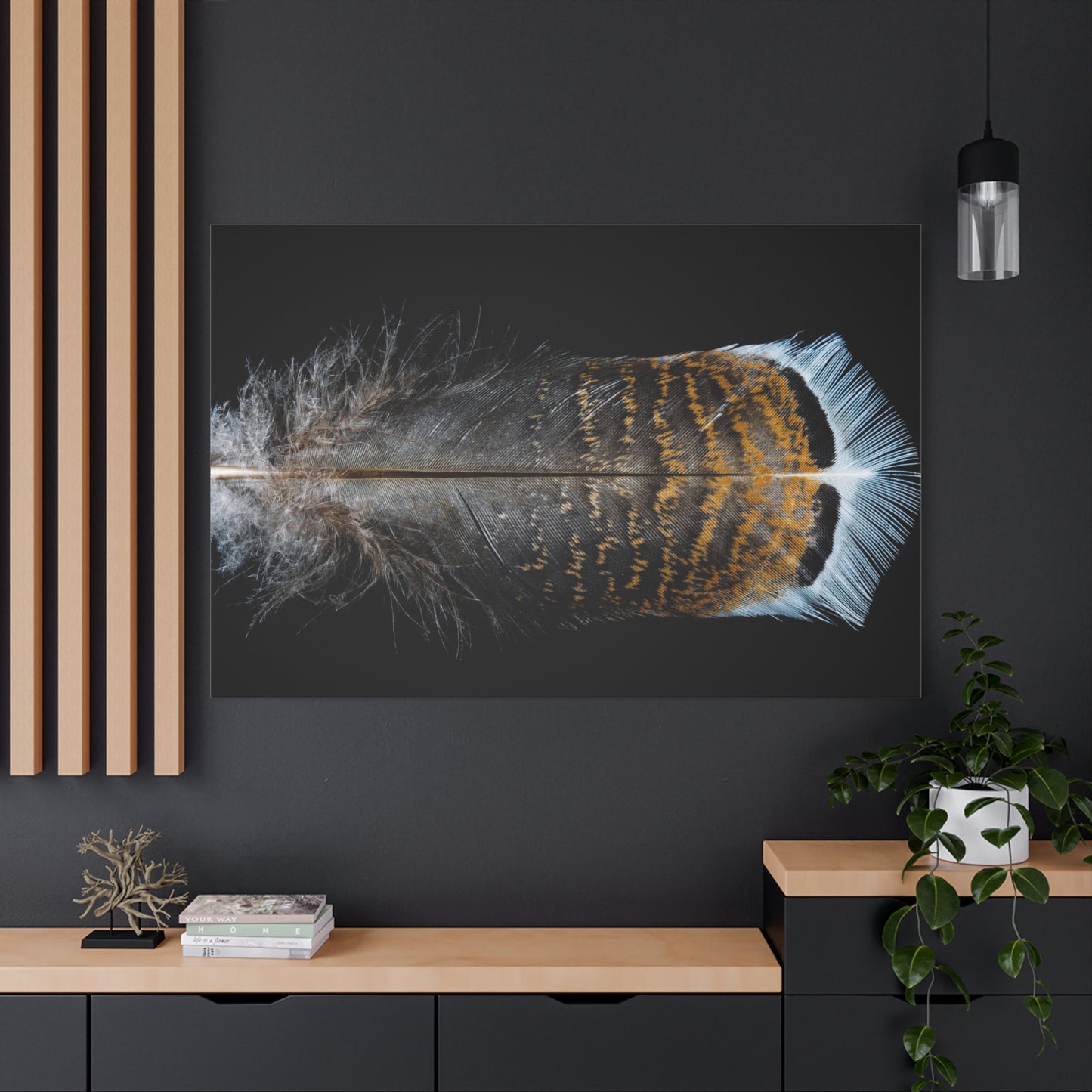 Elegant Turkey Feather Wall Art – Nature’s Intricate Beauty