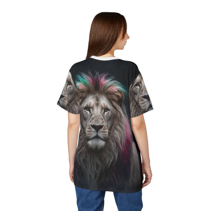 🎨 Neon Mane Lion – Vibrant Majesty T-Shirt
