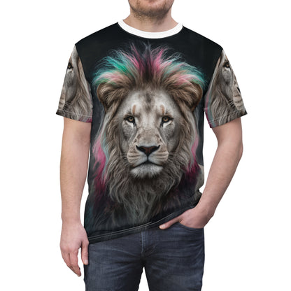 🎨 Neon Mane Lion – Vibrant Majesty T-Shirt
