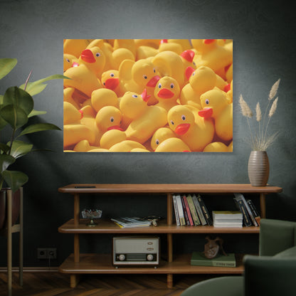 Playful Rubber Duck Canvas Wall Art