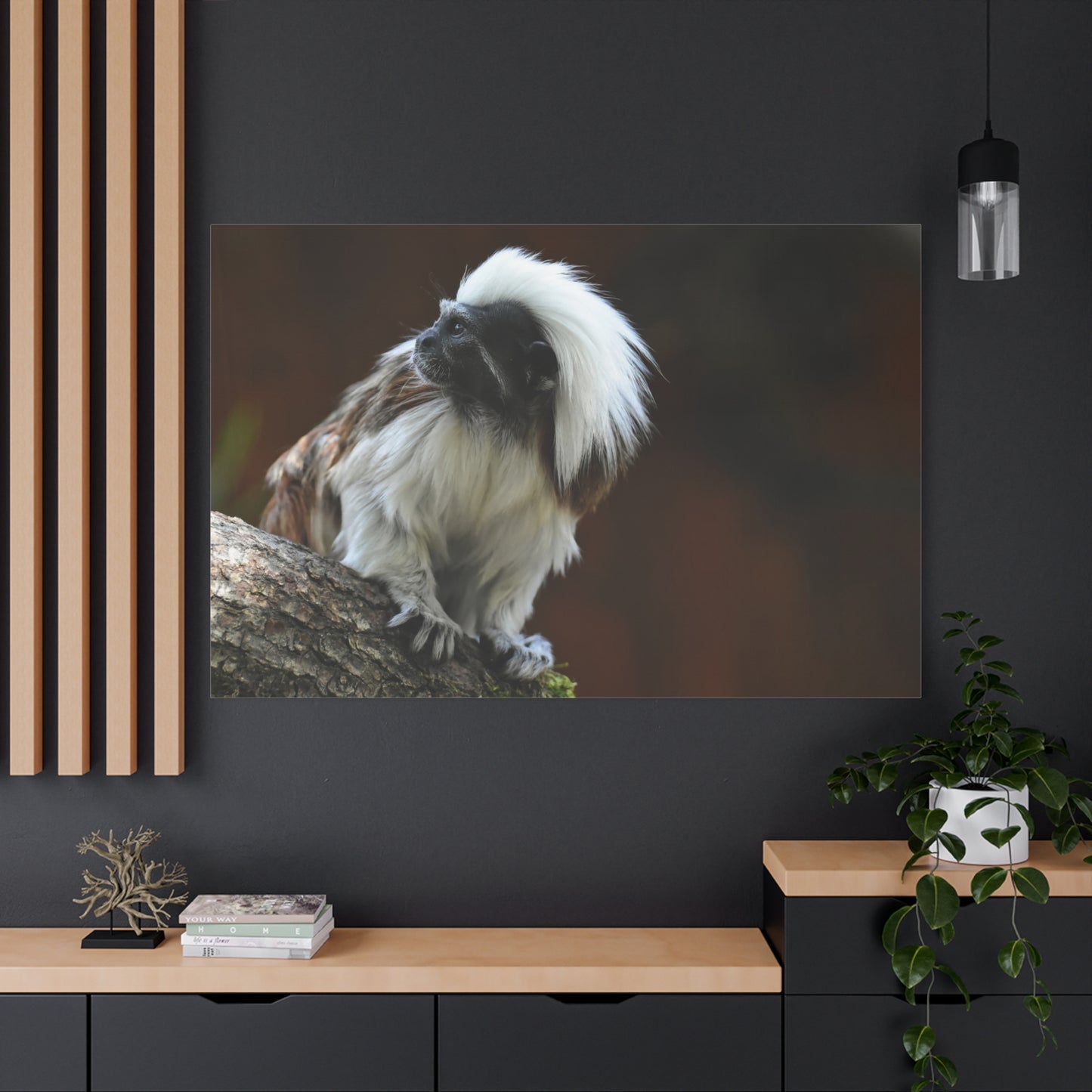 Charming Monkey Canvas Wall Art – Playful and Adorable Wildlife