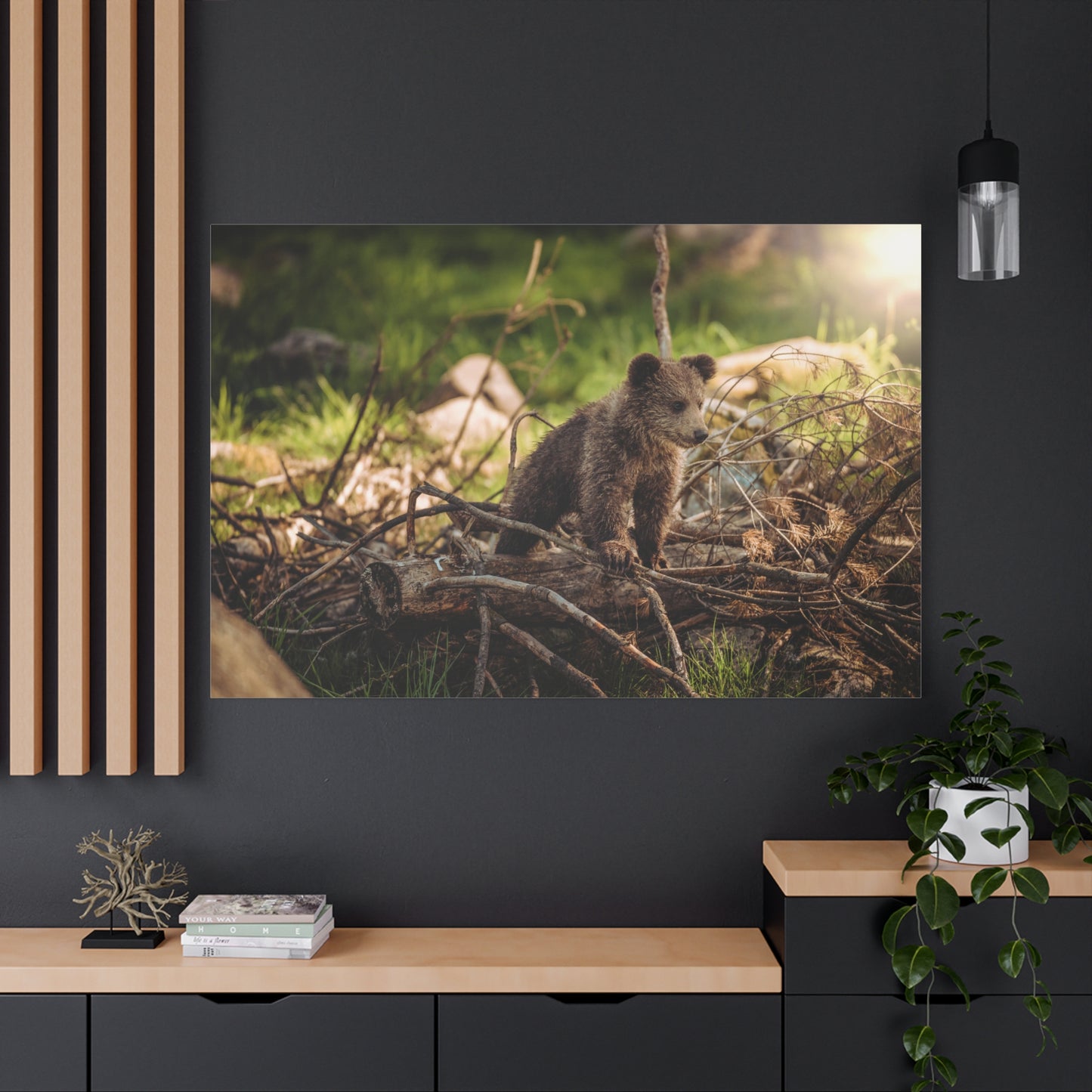 Majestic Brown Bear Canvas Wall Art – Wild Strength and Elegance