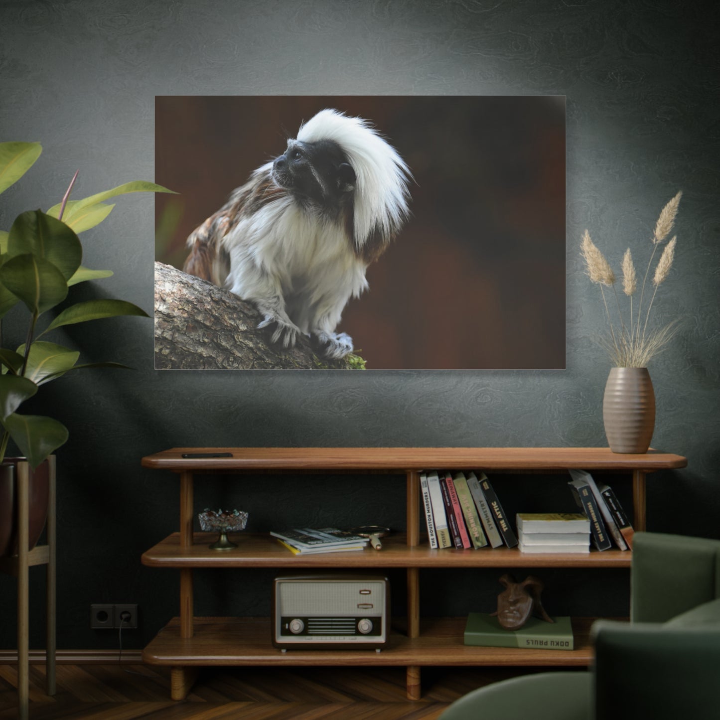 Charming Monkey Canvas Wall Art – Playful and Adorable Wildlife