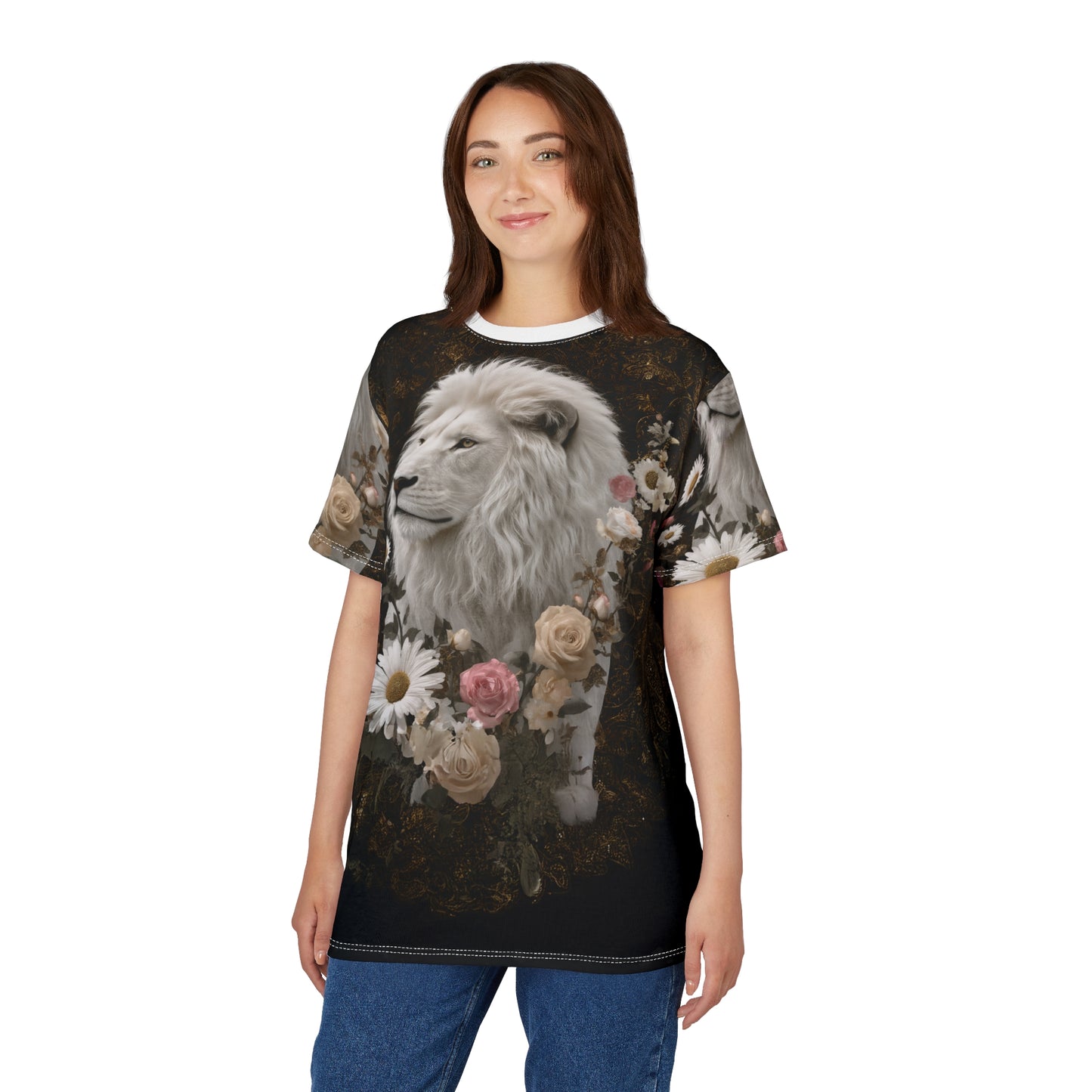 🕊️ Ivory Majesty Lion – Royal Grace T-Shirt